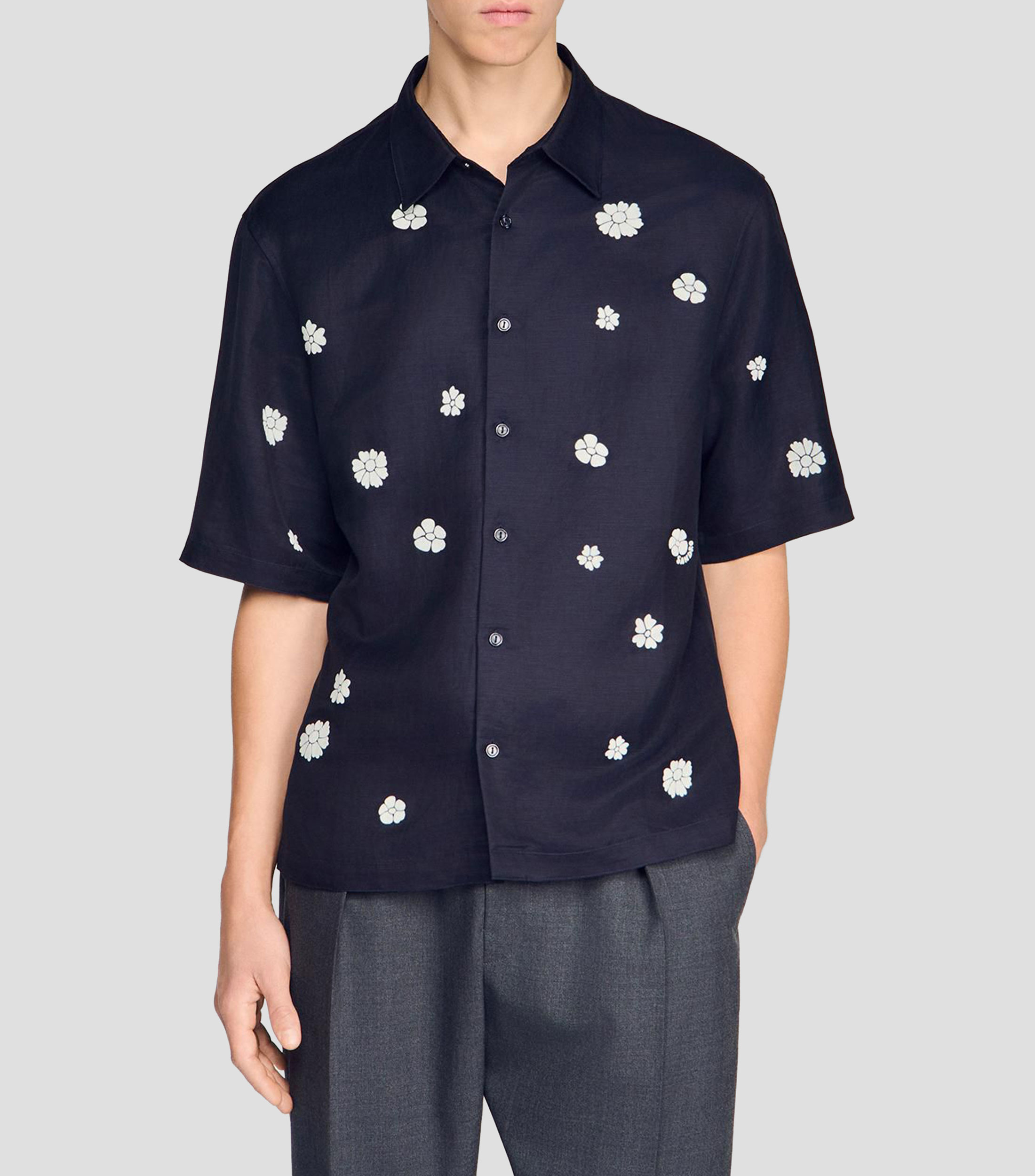 Camisa estampada manga corta Hombre